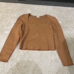 Abercrombie & Fitch Womens Brown Long Sleeve Top